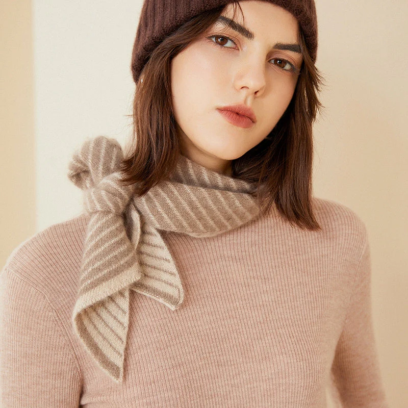 100% Goat Cashmere Knitted Scarf - Image 6