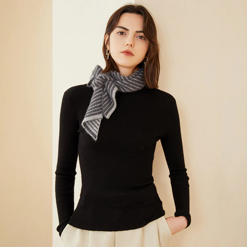 100% Goat Cashmere Knitted Scarf - Image 7