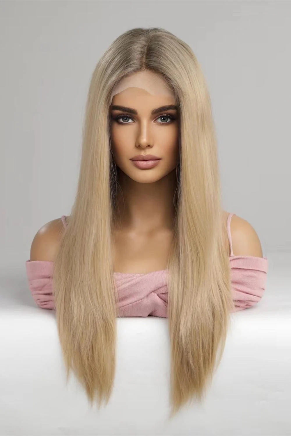 13*2'' Lace Front Wigs Synthetic Long Straight 24'' 150% Density - Image 4