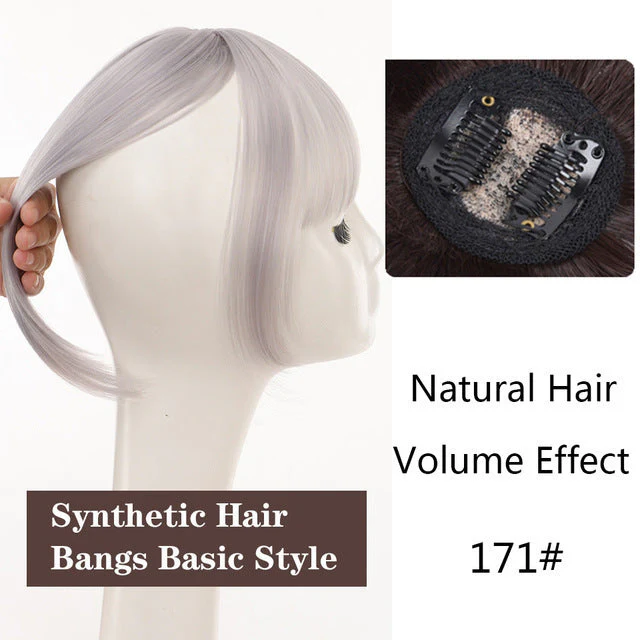 3d Bangs Straight Replacement Hair Covering Hairline Wig Set High-temperature Fiber - Image 16