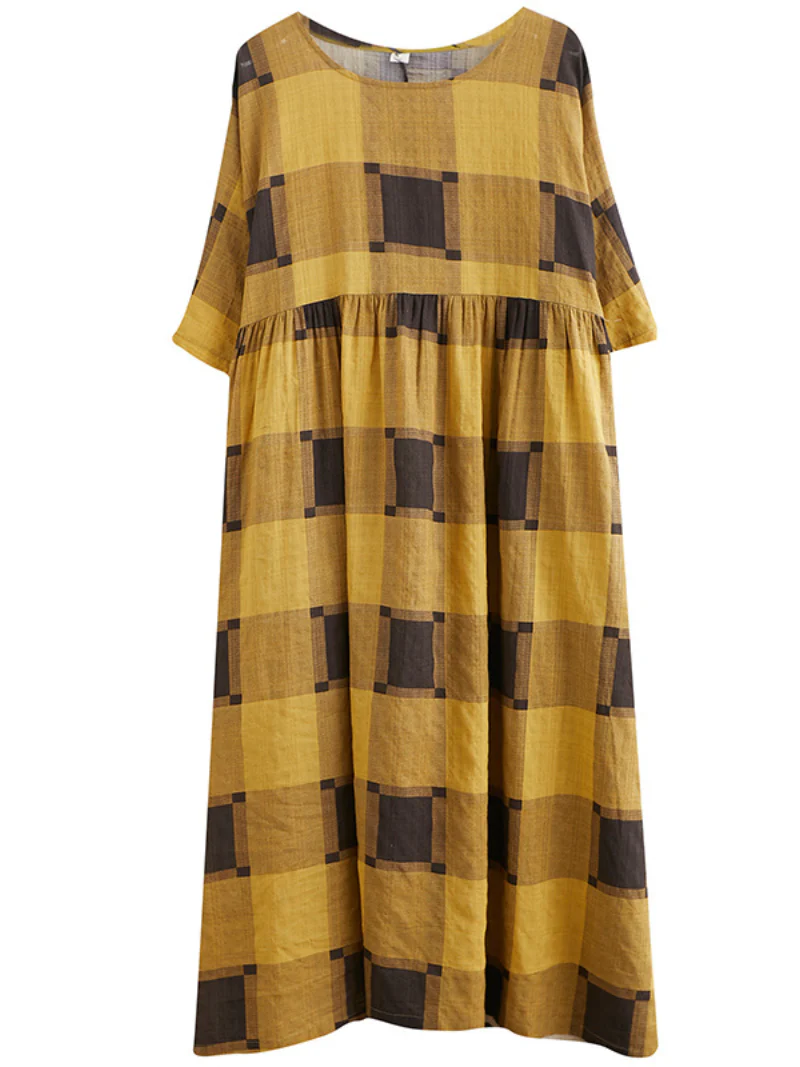 Short Sleeves Long Formal Evening Party Smock Dress - Image 3