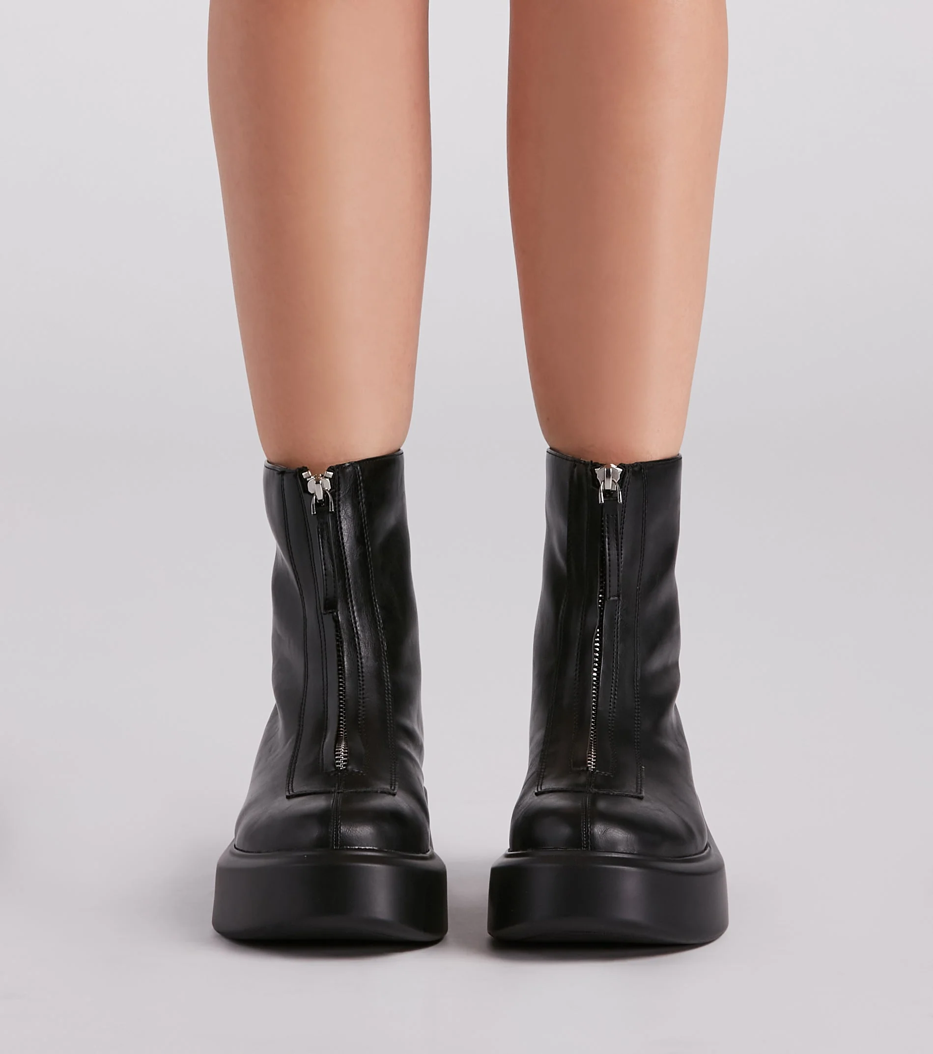 Add Some Edge Zip-Up Platform Booties - Image 2