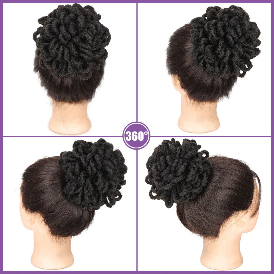 African Wig Bun Hair Bag Drawstring Dreadlocks Afro Hair Bag - Image 5