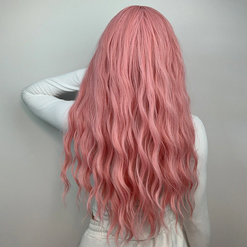 Air Bangs Wavy Long Curly Hair  Chemical Fiber Wig Female - Image 2