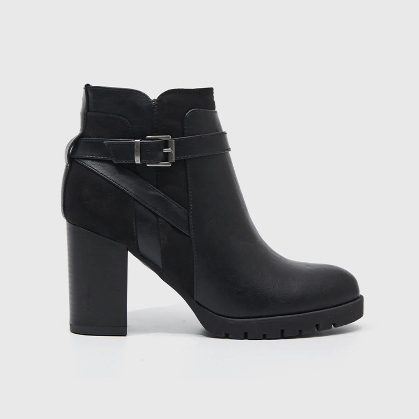 Ankle Boots Chunky Heel Side Zipper - Image 2