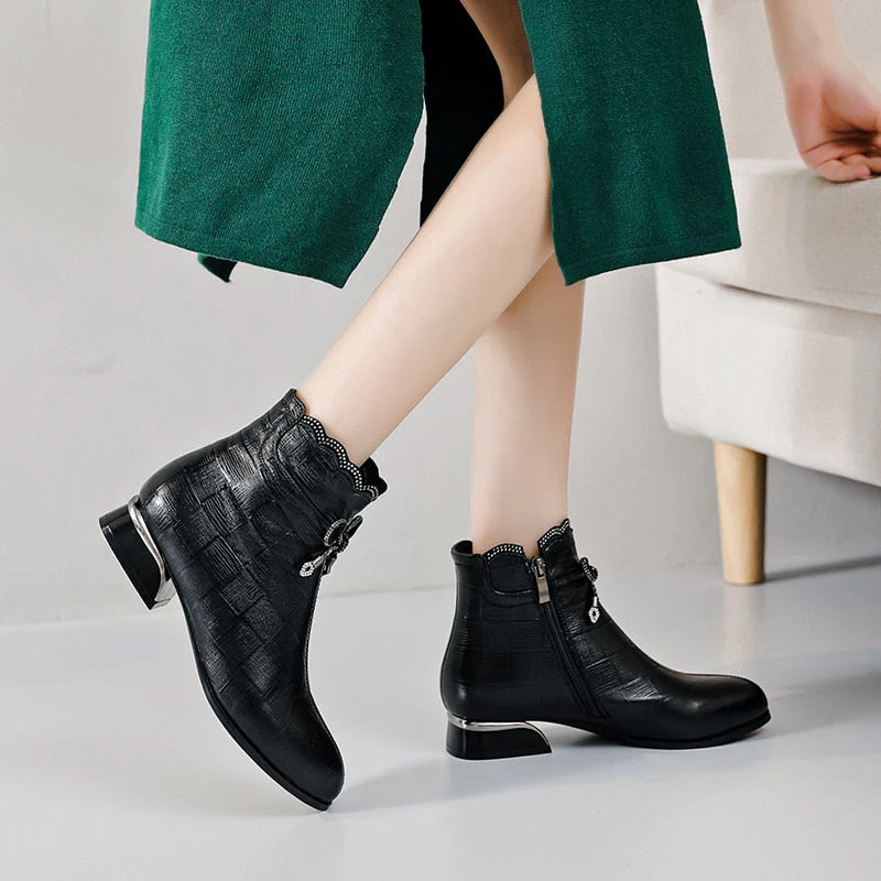 Ankle Boots Genuine Leather - Image 5