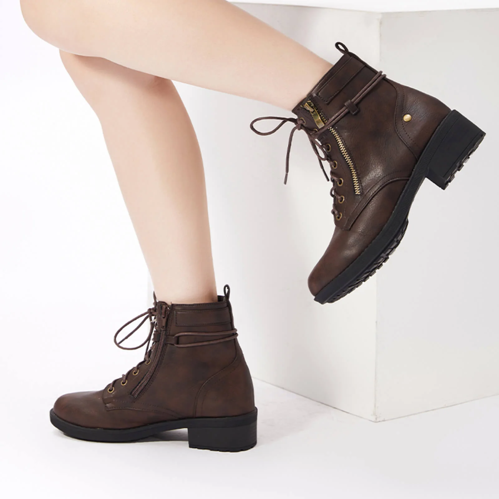 Warm Leather Martin Ankle Boots - Image 18
