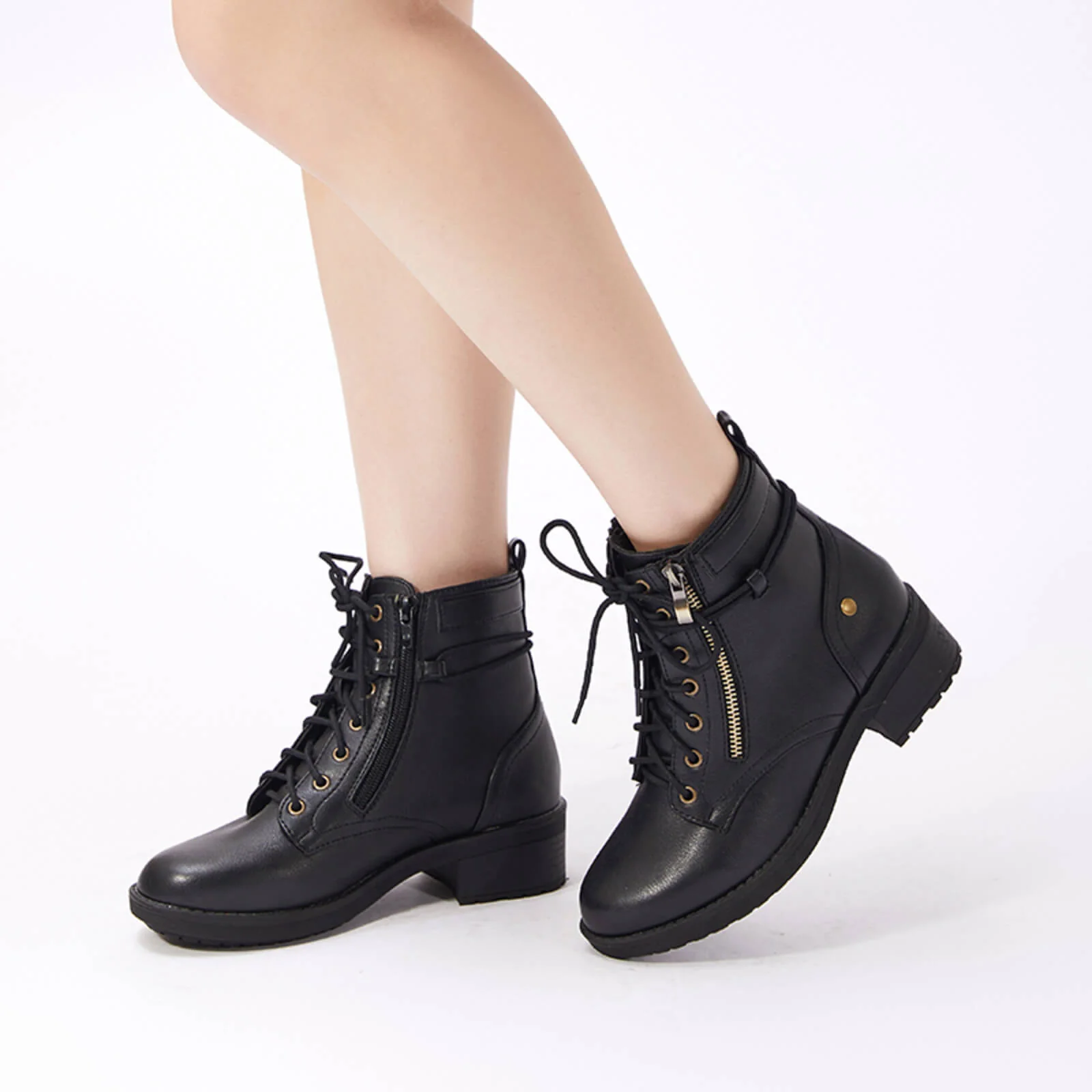 Warm Leather Martin Ankle Boots - Image 8