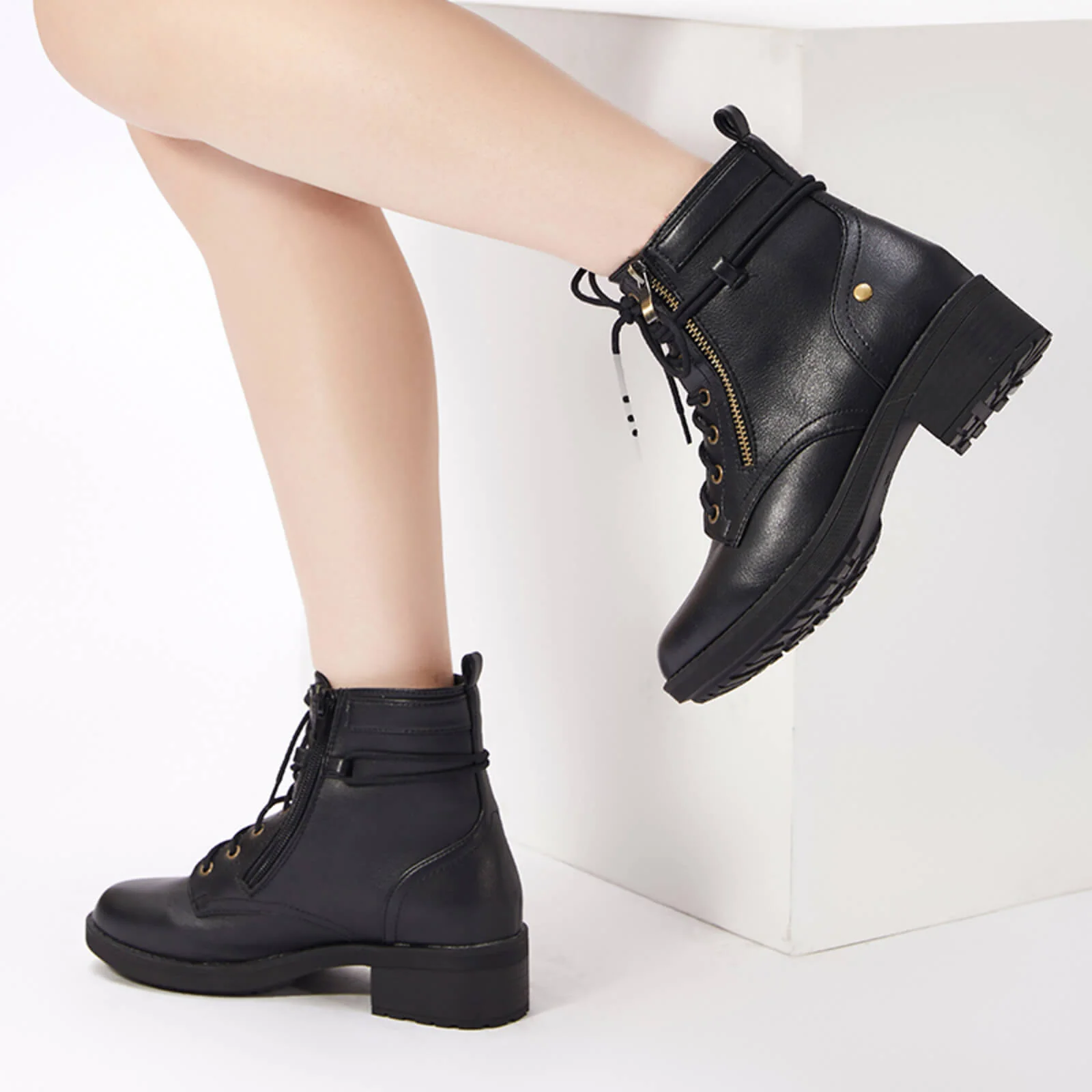 Warm Leather Martin Ankle Boots - Image 9