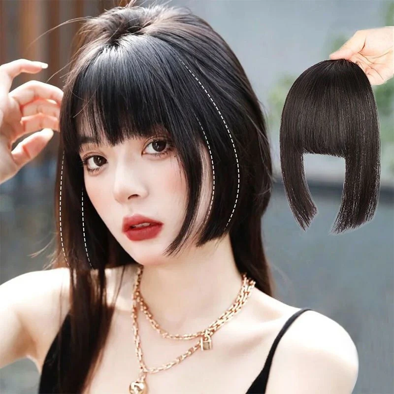 Bangs Wig Female Simulation Sweet Cool Princess Cut Wig Set - Image 3