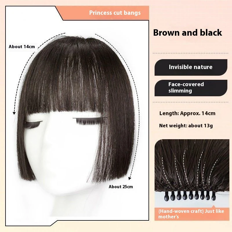 Bangs Wig Female Simulation Sweet Cool Princess Cut Wig Set - Image 5