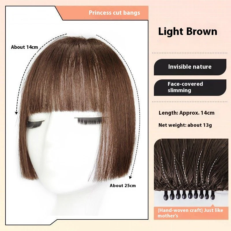 Bangs Wig Female Simulation Sweet Cool Princess Cut Wig Set - Image 8
