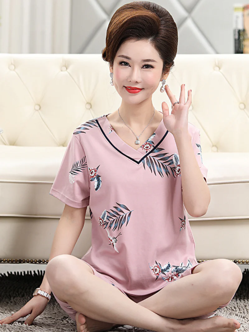 Beach party Summer Sleepwear Short Pajamas Suit - Image 24