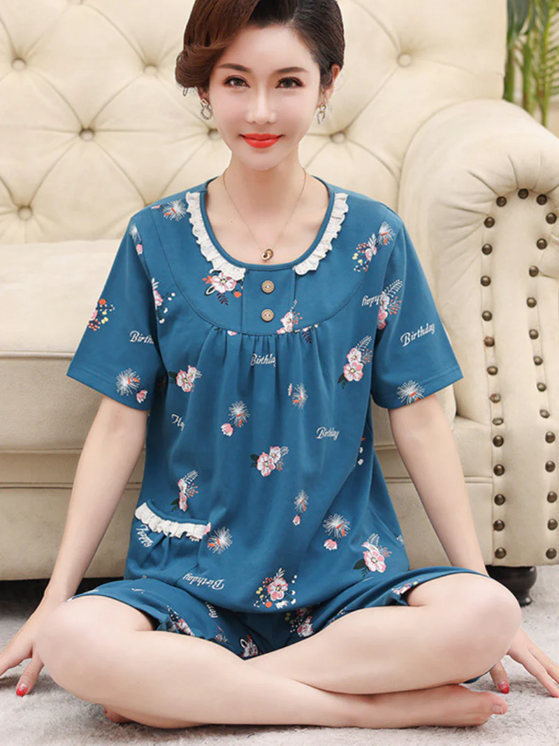 Beach party Summer Sleepwear Short Pajamas Suit - Image 26
