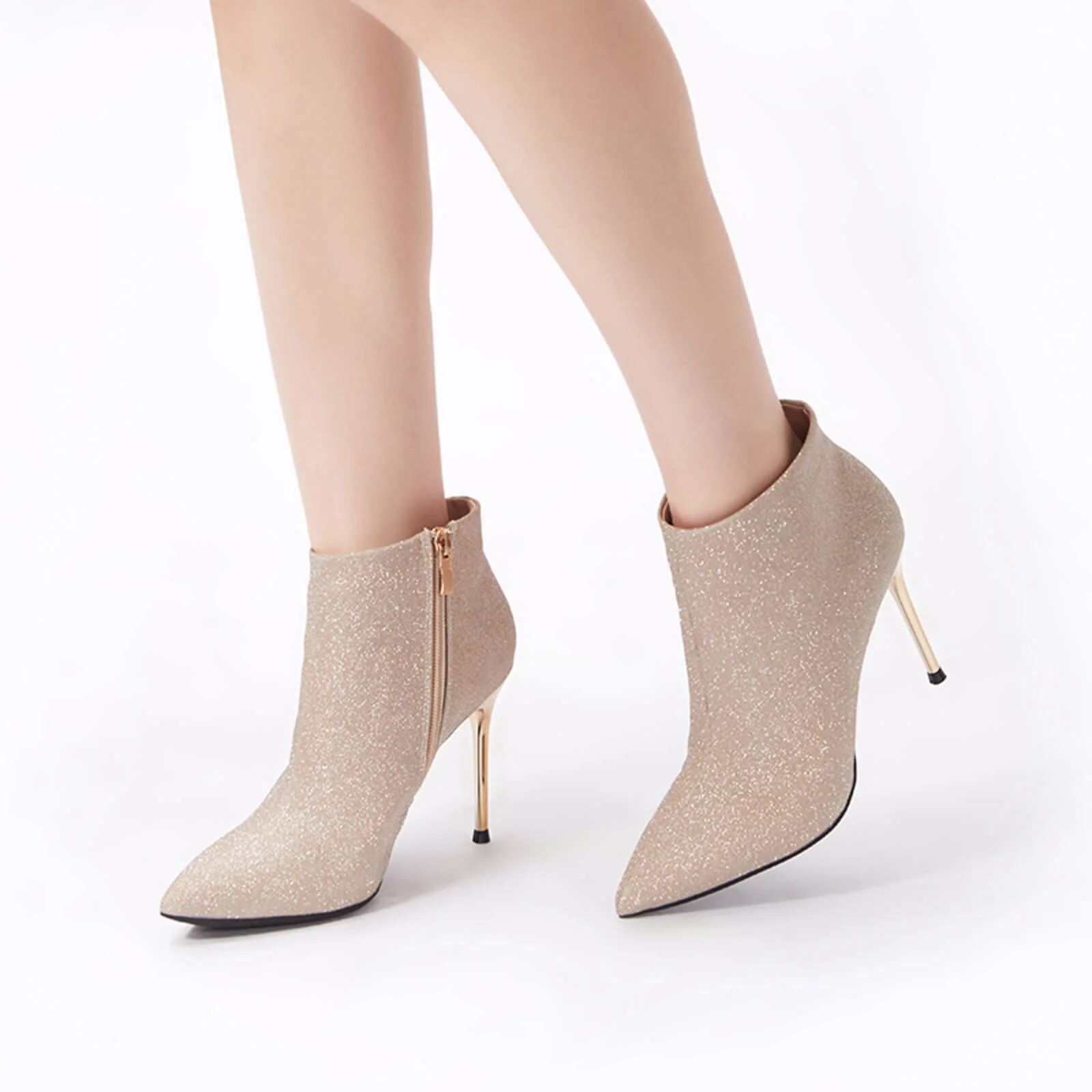 Elegant Shiny Stiletto Party Ankle Boots - Image 7