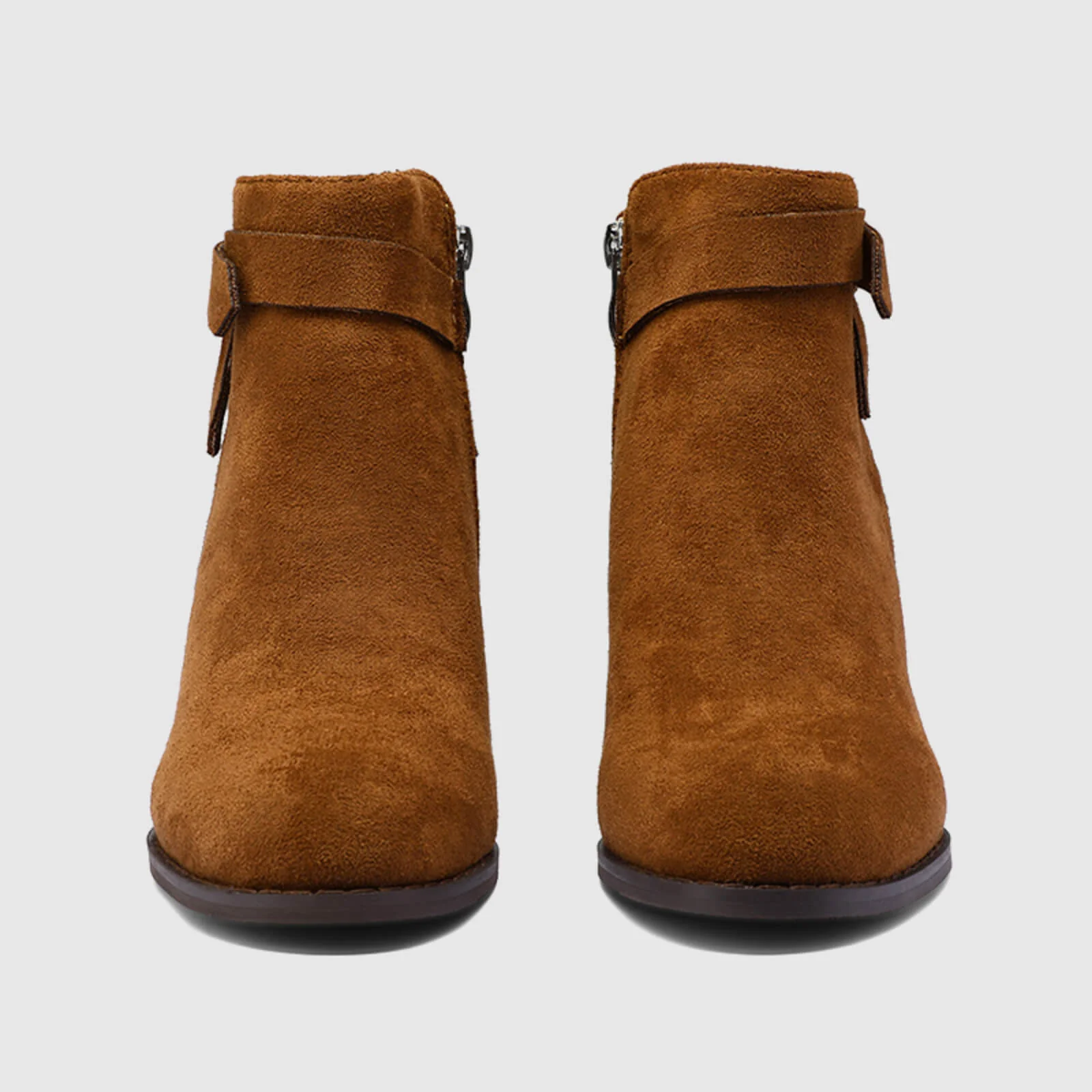 Chunky Heel Ankle Booties With Bow - Image 3