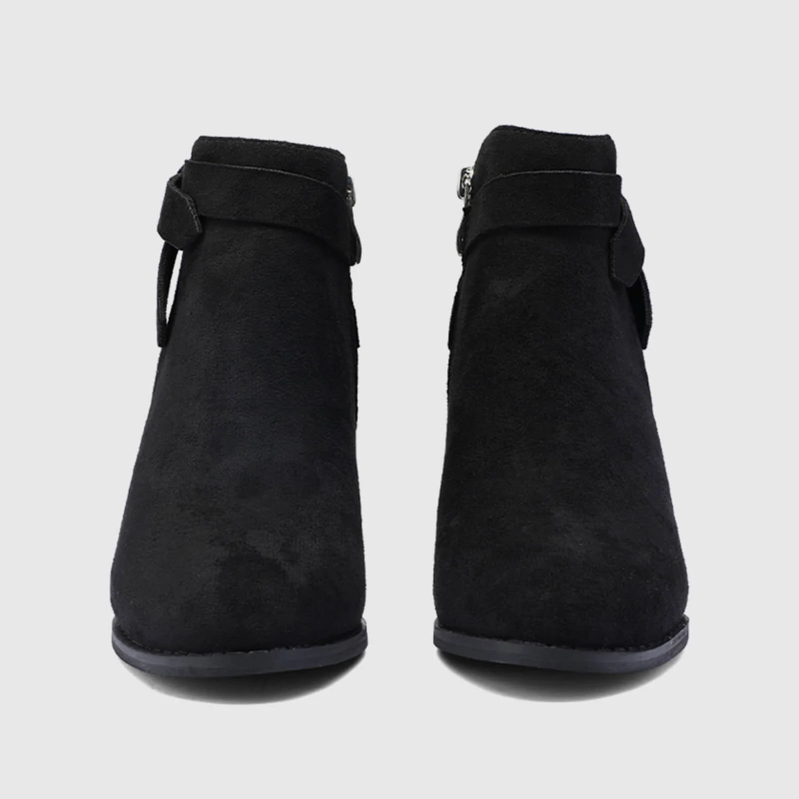 Chunky Heel Ankle Booties With Bow - Image 7