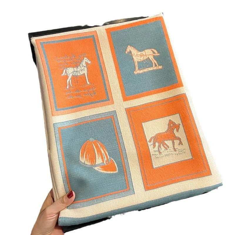 Carriage Artificial Cashmere Scarf Dual-use Air Conditioning Shawl - Image 5