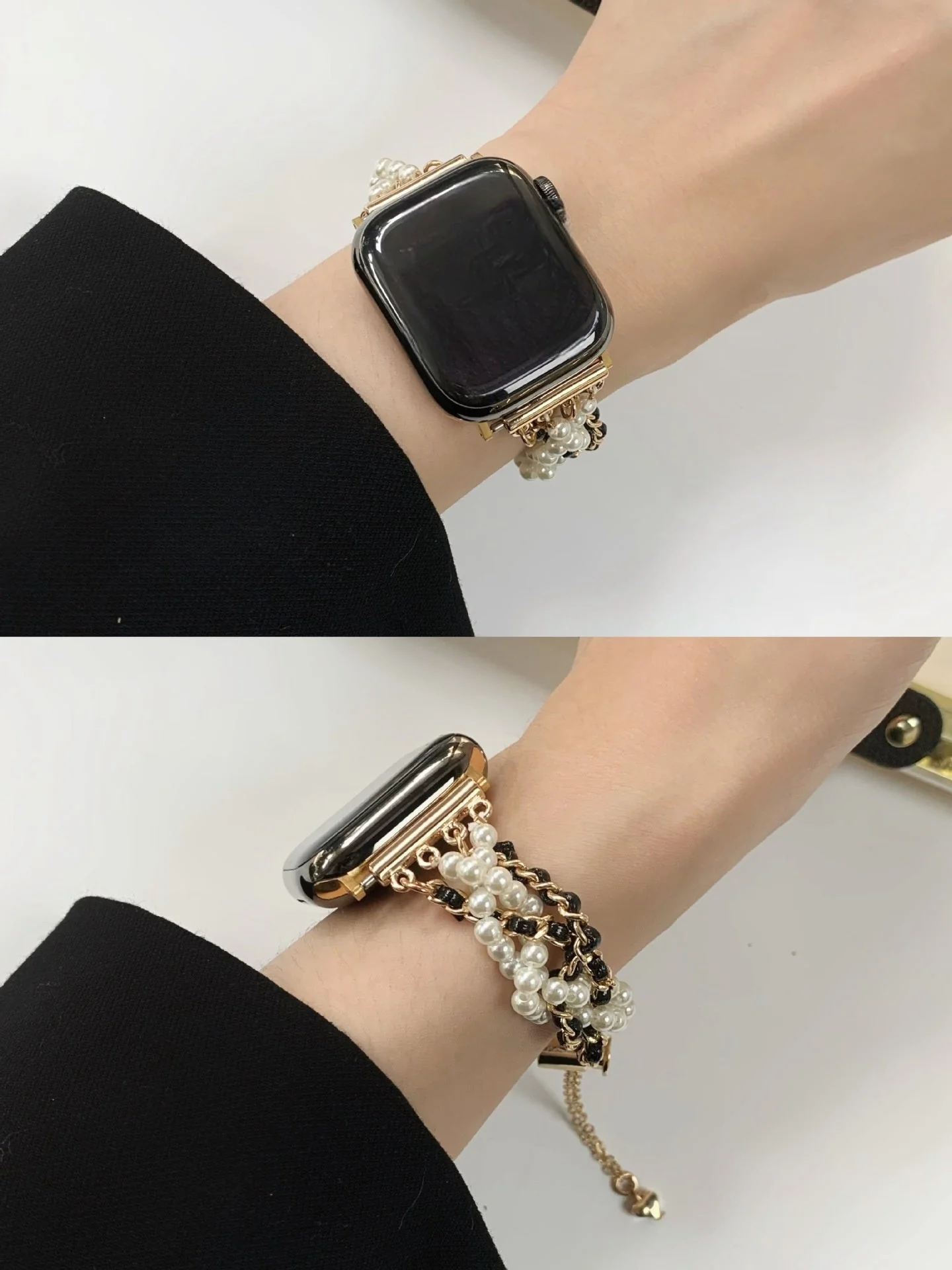 Casual Classic Style Leather Fabric Pearl Chain - Image 10