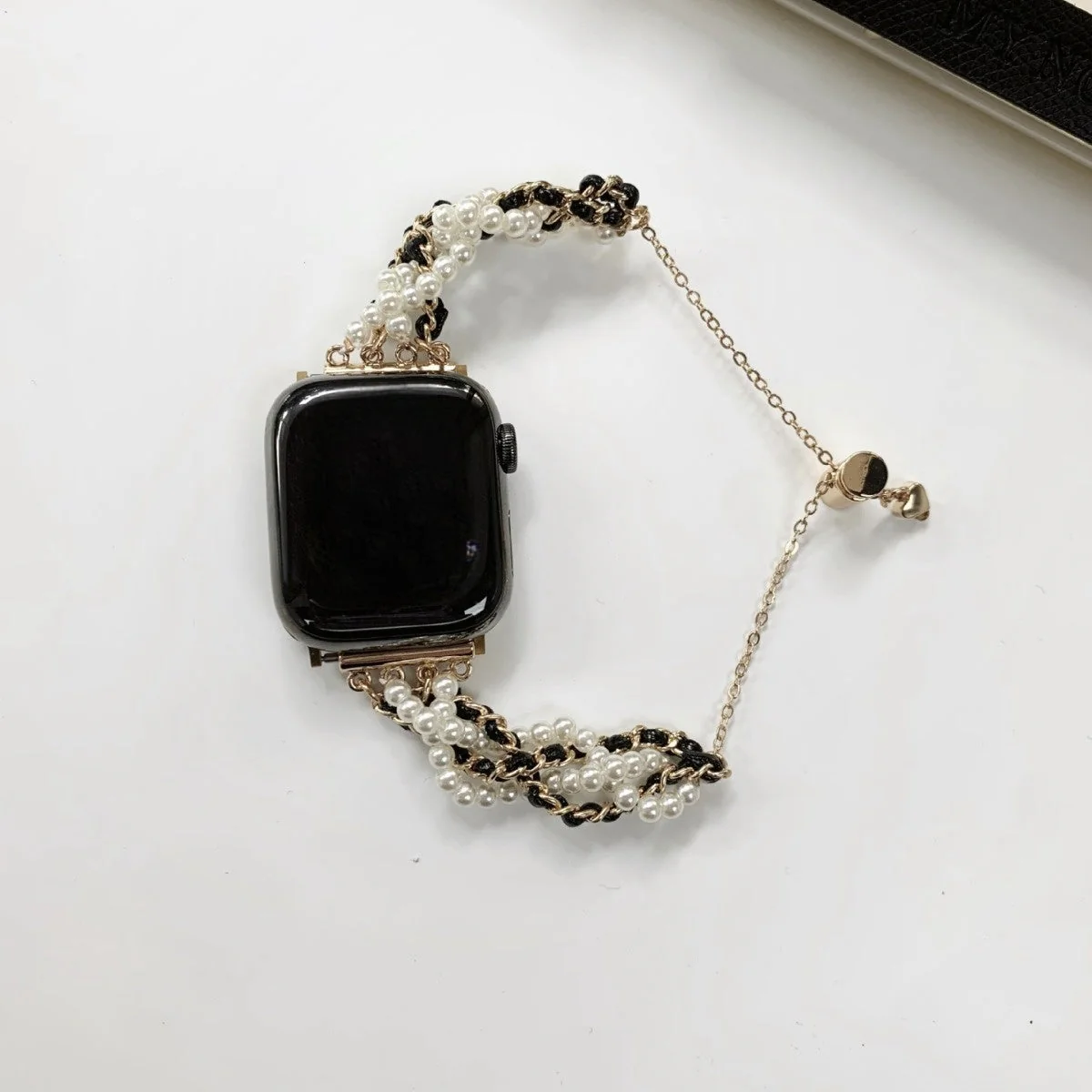Casual Classic Style Leather Fabric Pearl Chain - Image 2