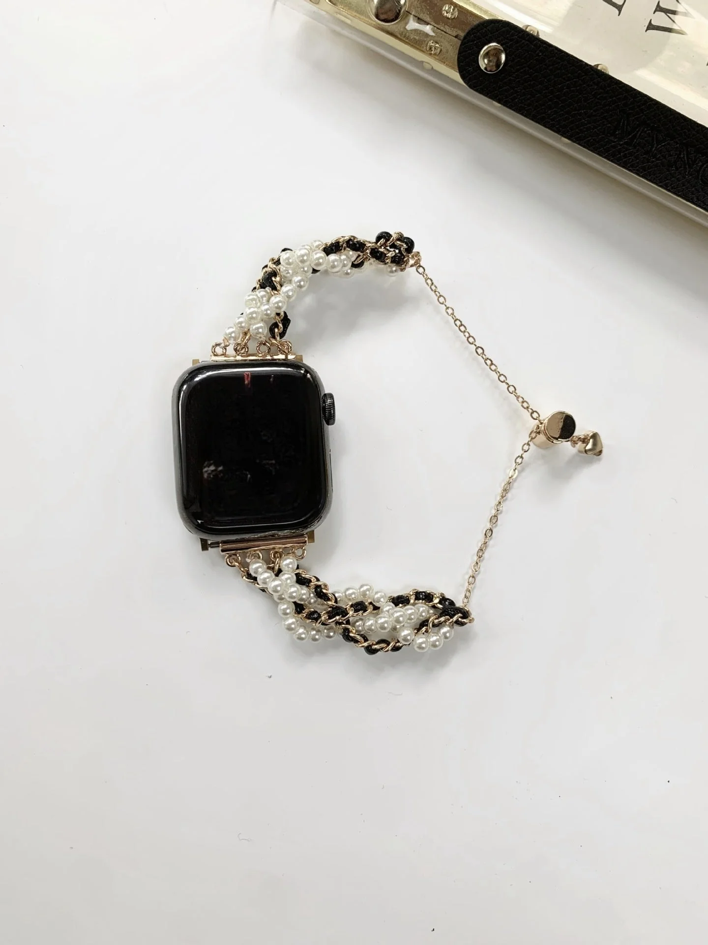 Casual Classic Style Leather Fabric Pearl Chain - Image 8