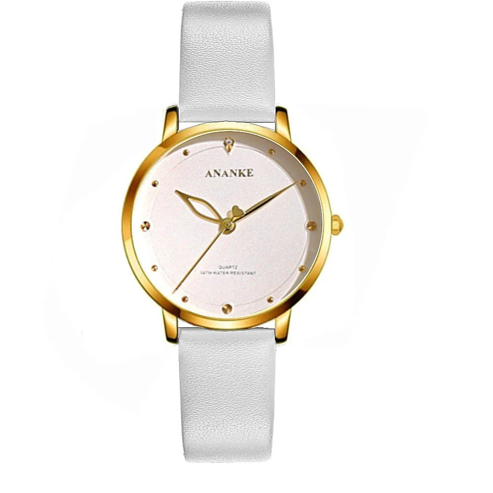 Casual Leather Quartz Watch Waterproof Student Watch - Image 3