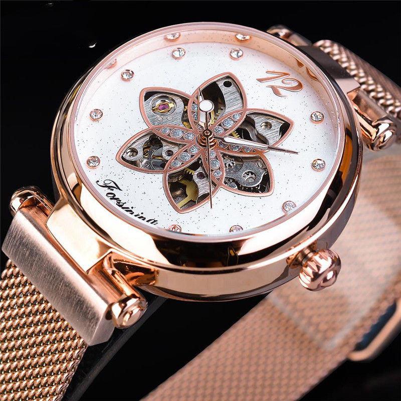 Casual Mesh Belt Automatic Mechanical Watch - Image 4