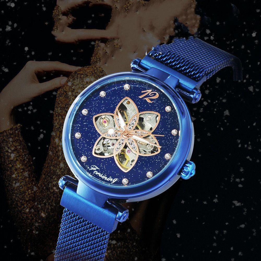 Casual Mesh Belt Automatic Mechanical Watch - Image 5
