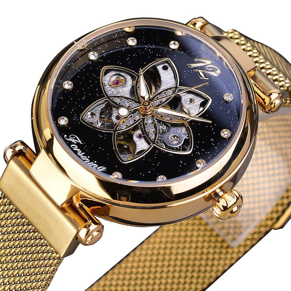 Casual Mesh Belt Automatic Mechanical Watch - Image 6