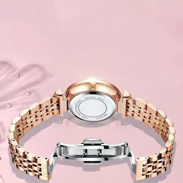 Casual Waterproof Leather Strap Watch - Image 6