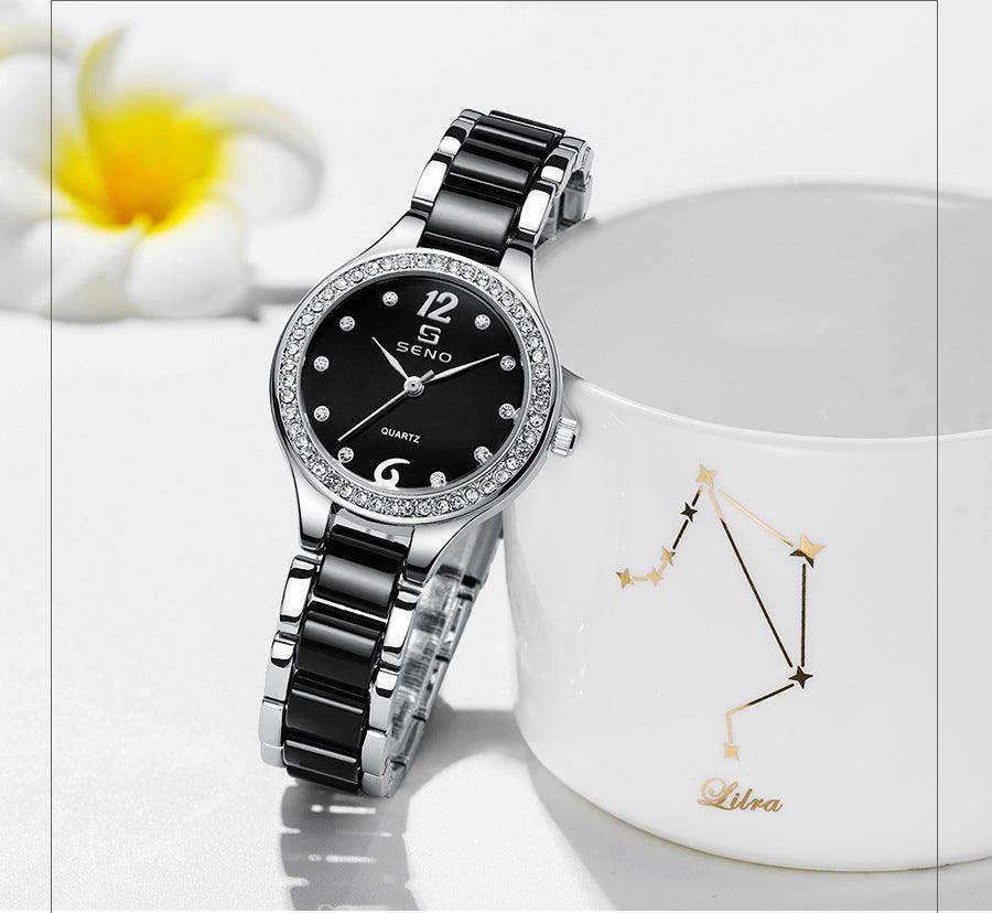 Ceramic Ladies Waterproof Bracelet Watch - Image 2