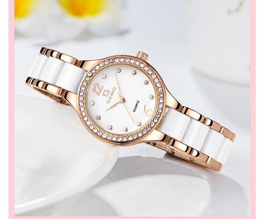 Ceramic Ladies Waterproof Bracelet Watch - Image 5