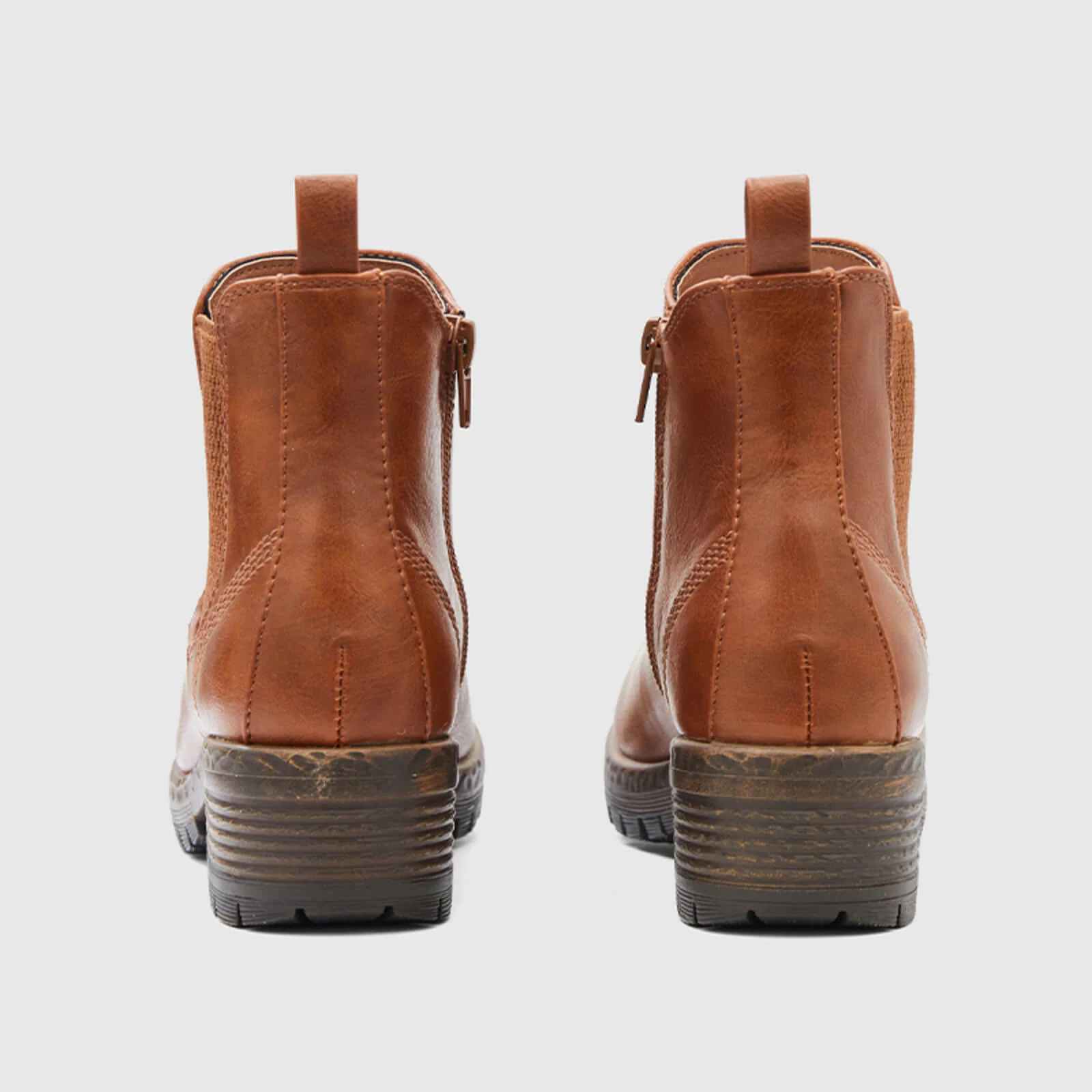 Low Heel Vintage Style Chelsea Ankle Booties - Image 13