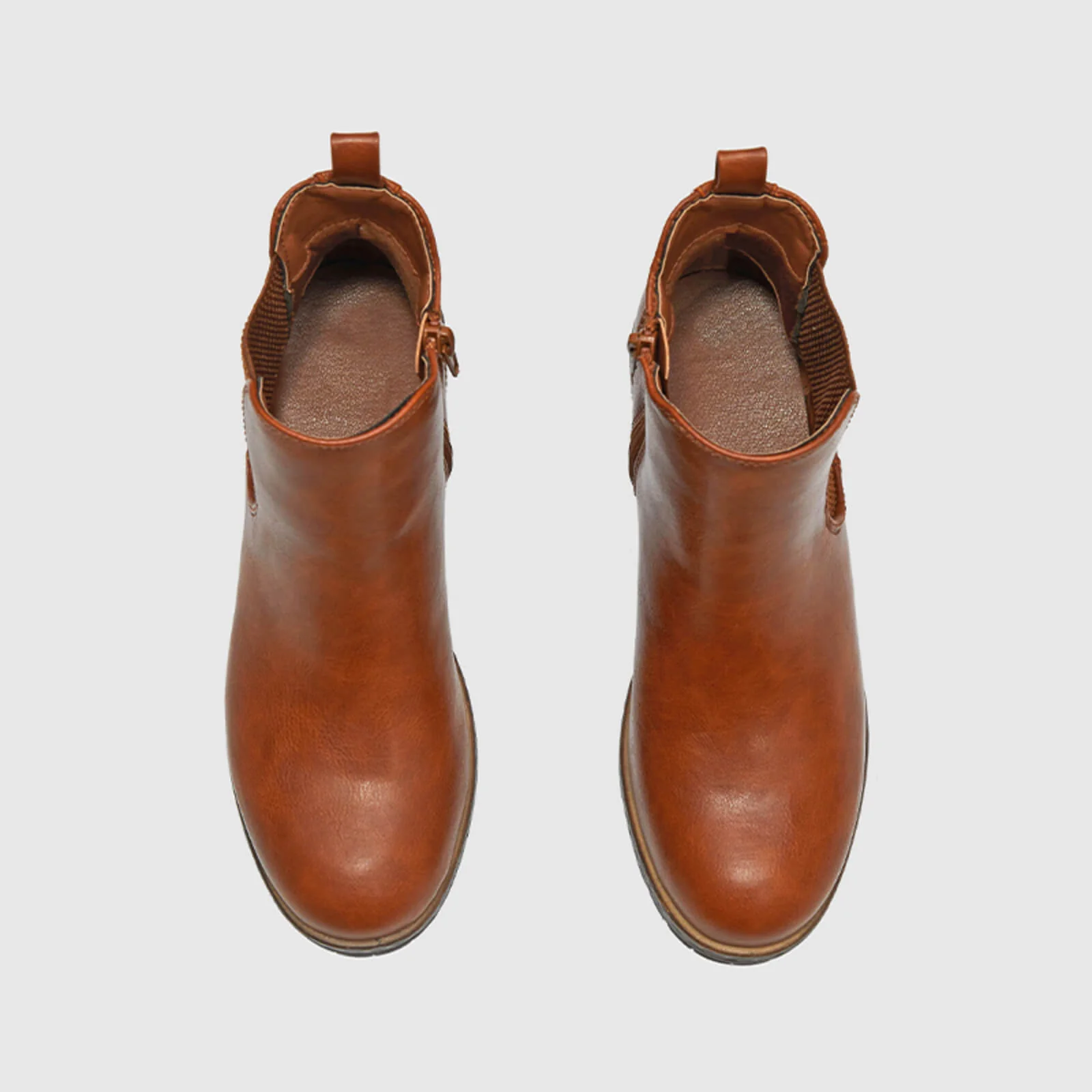 Low Heel Vintage Style Chelsea Ankle Booties - Image 14