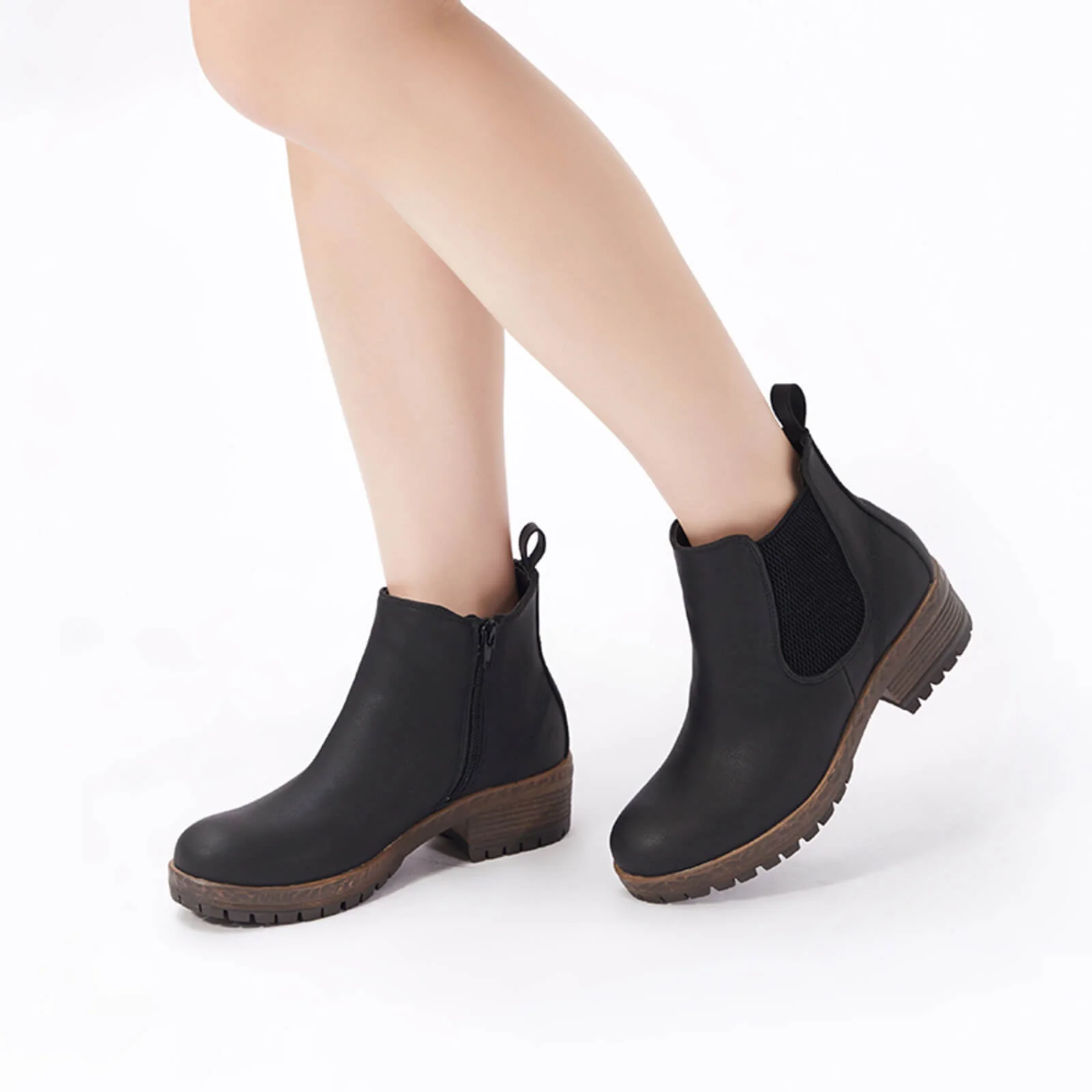 Low Heel Vintage Style Chelsea Ankle Booties - Image 25