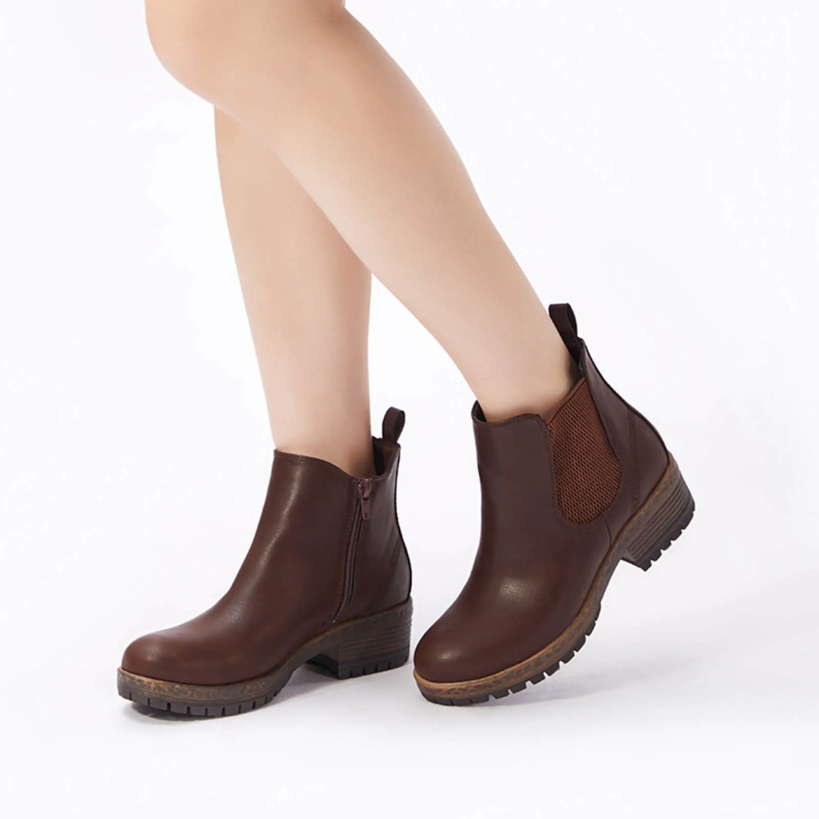 Low Heel Vintage Style Chelsea Ankle Booties - Image 34