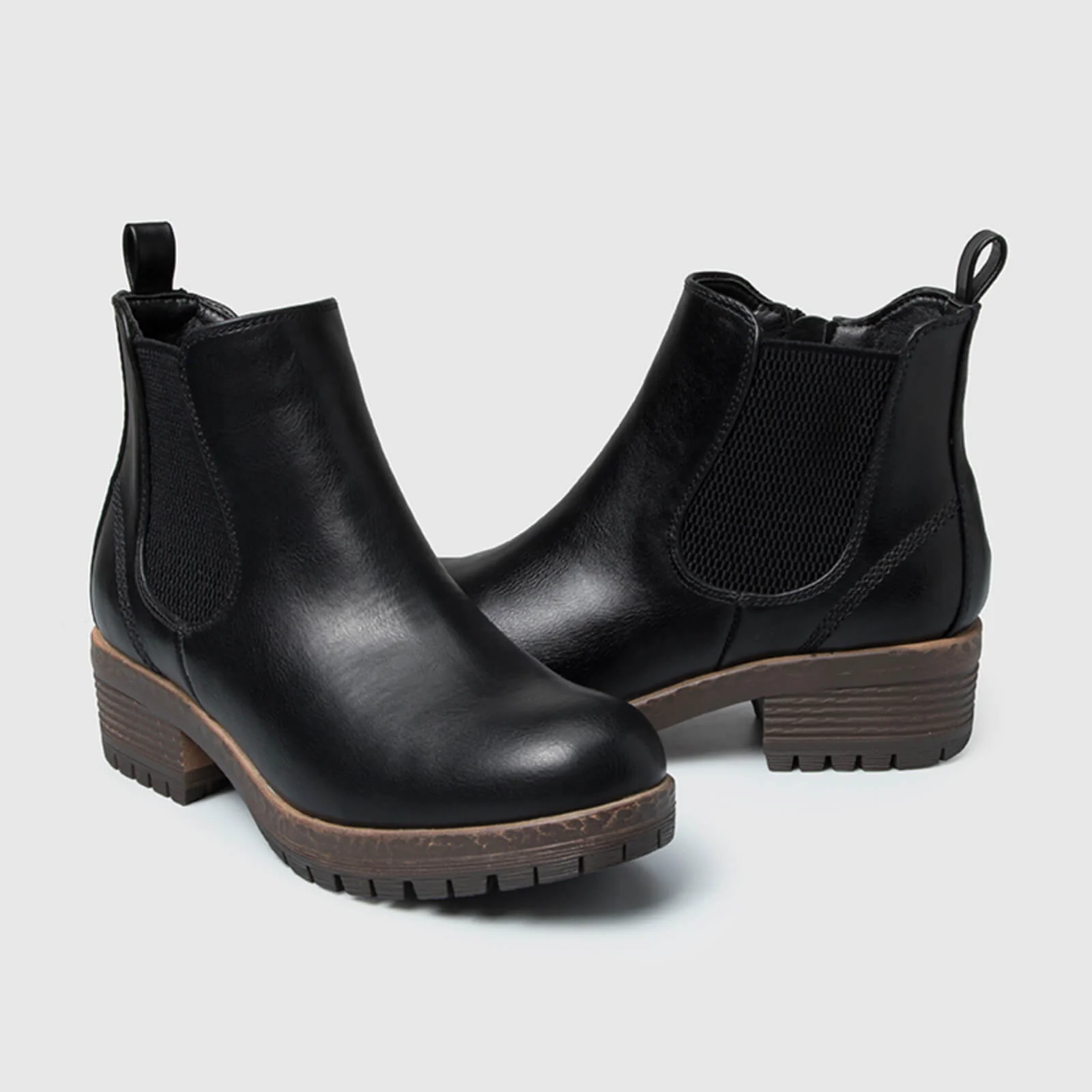Low Heel Vintage Style Chelsea Ankle Booties - Image 38