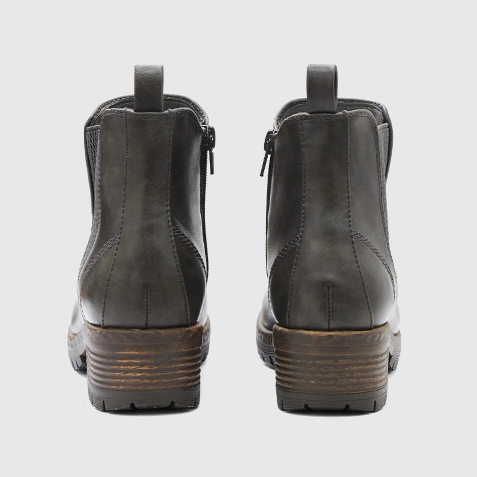 Low Heel Vintage Style Chelsea Ankle Booties - Image 4