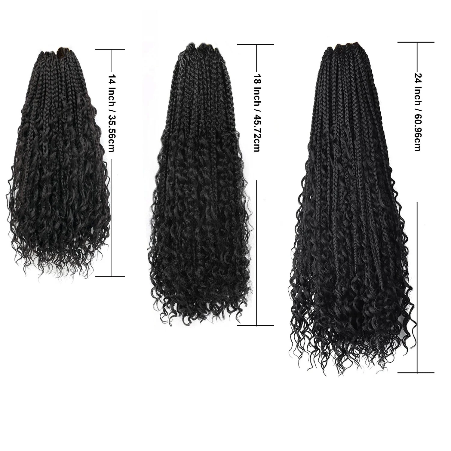 Chemical Fiber Hair Three-strand African Braid Crochet Hair - Image 10