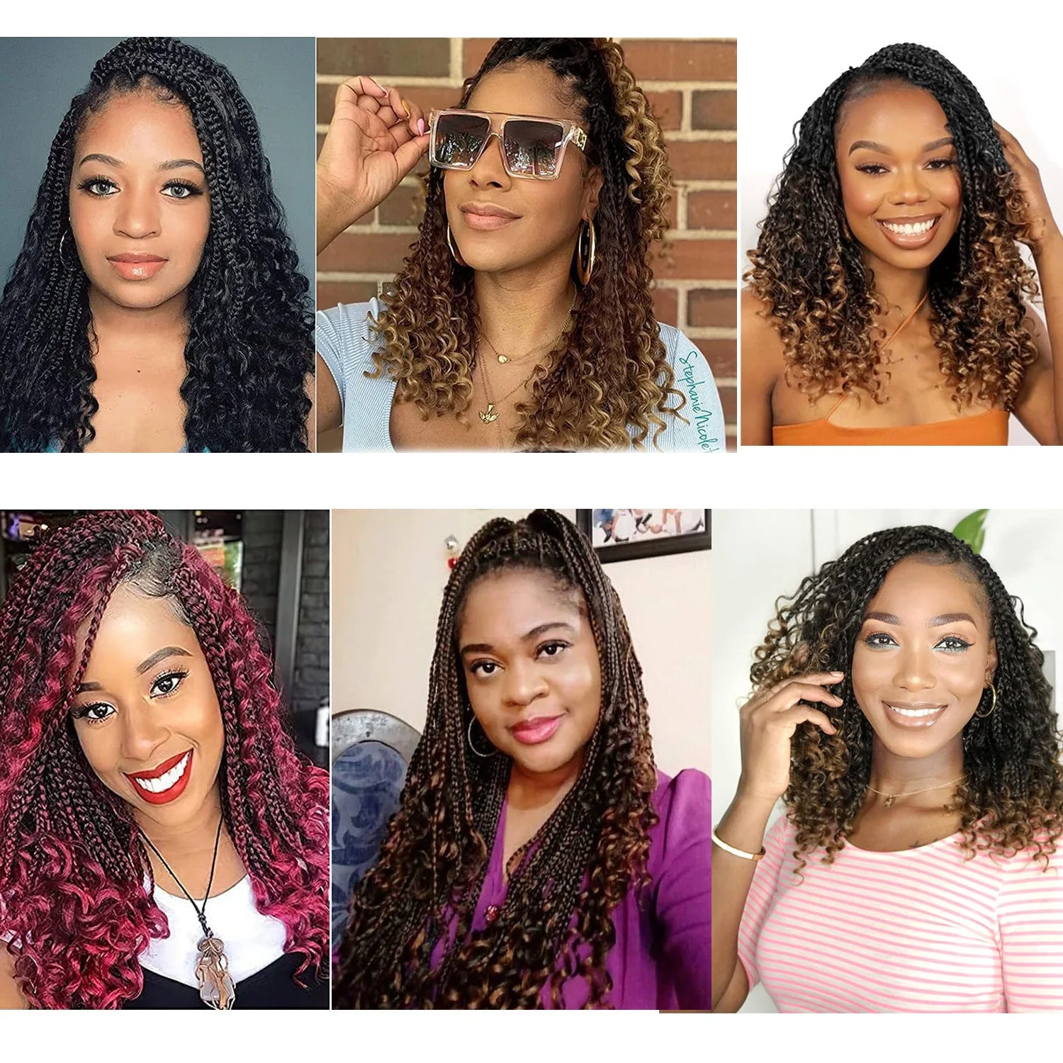 Chemical Fiber Hair Three-strand African Braid Crochet Hair - Image 4