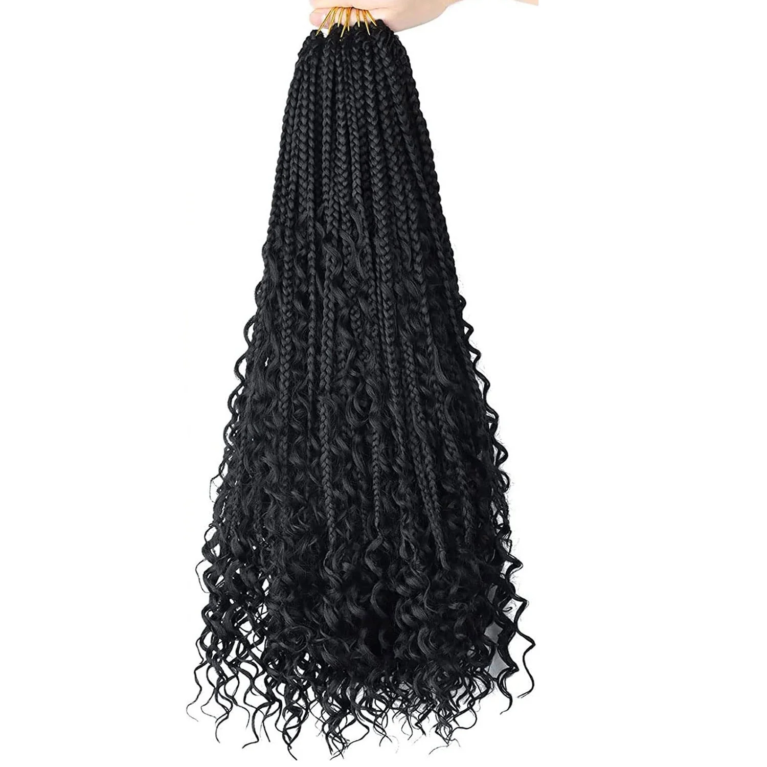 Chemical Fiber Hair Three-strand African Braid Crochet Hair - Image 6