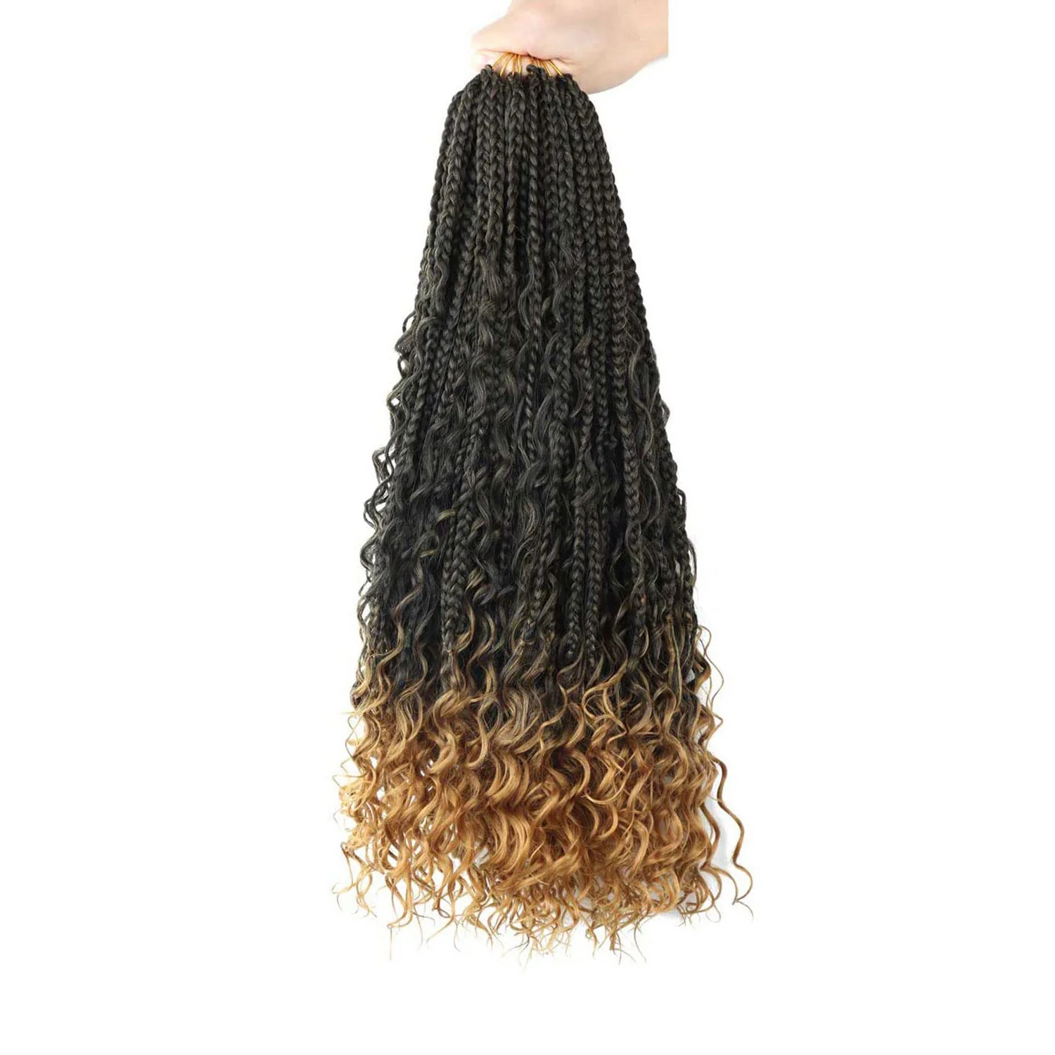 Chemical Fiber Hair Three-strand African Braid Crochet Hair - Image 7