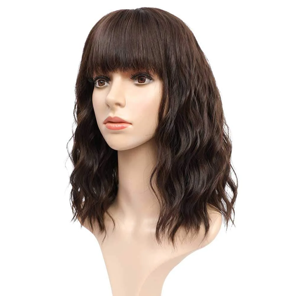 Chemical Fiber Water Ripple Headgear Straight Bangs High-temperature Fiber Braid Wig - Image 2