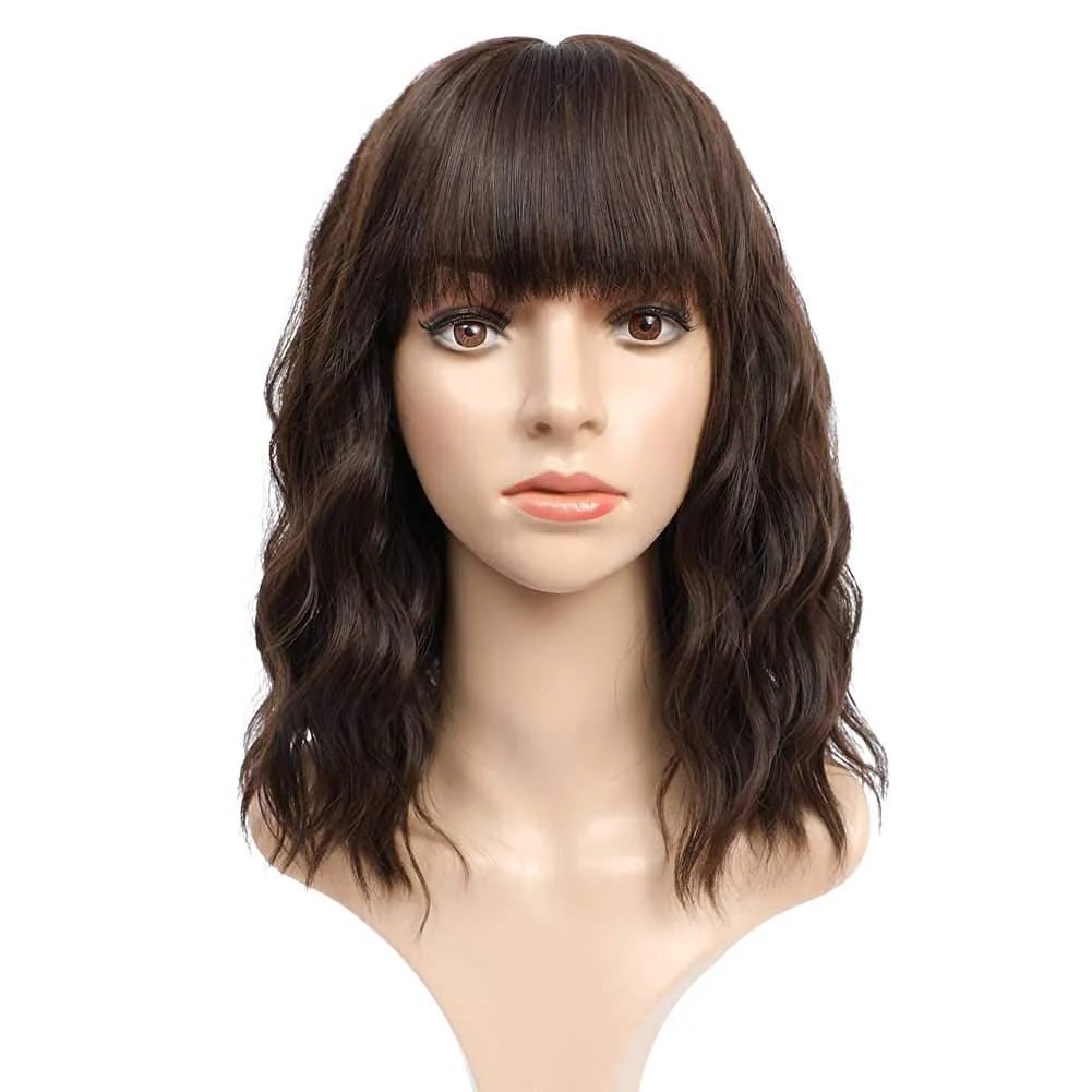 Chemical Fiber Water Ripple Headgear Straight Bangs High-temperature Fiber Braid Wig - Image 5