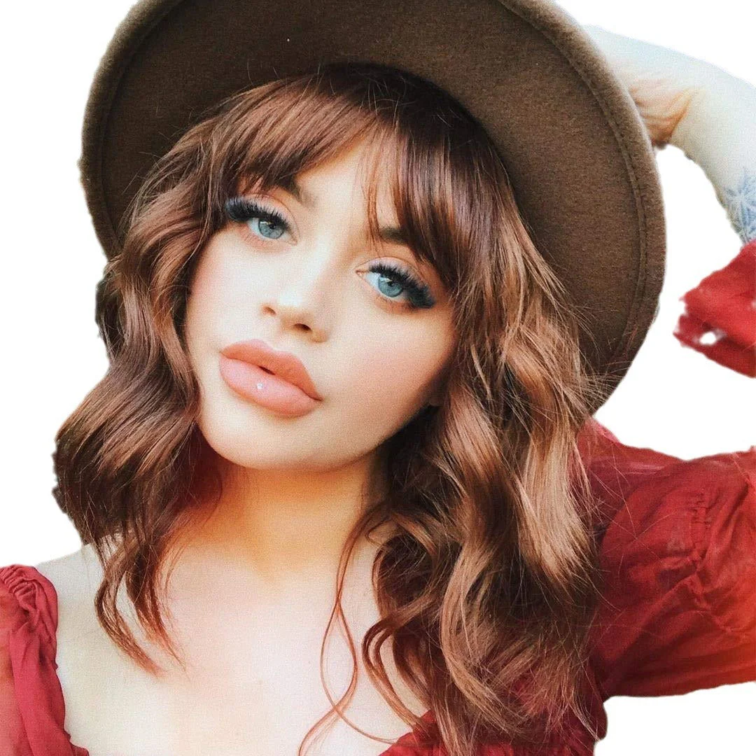 Chemical Fiber Water Ripple Headgear Straight Bangs High-temperature Fiber Braid Wig - Image 6