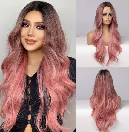 Chemical Fiber Wig Female Long Curly Hair