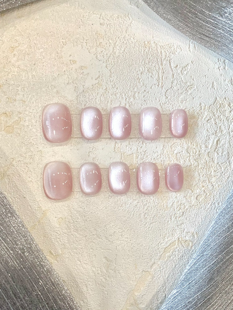 Cherry Blossom Cat Eye Wear Short Nail Stickers - Image 5