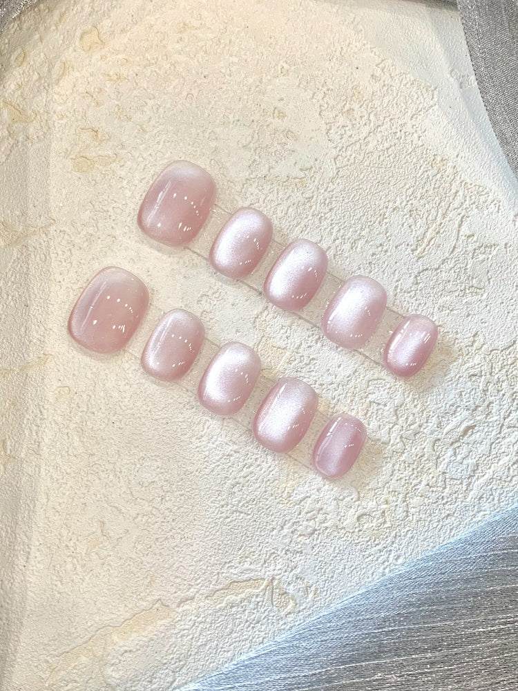 Cherry Blossom Cat Eye Wear Short Nail Stickers - Image 6