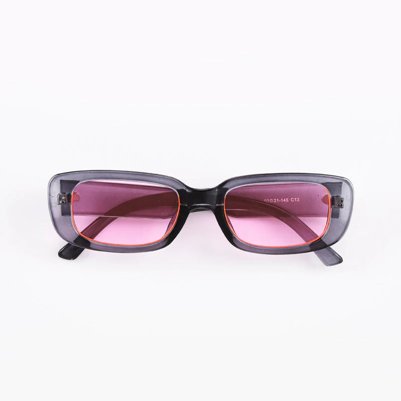 Chic Black Rectangle Sunglasses - Image 11