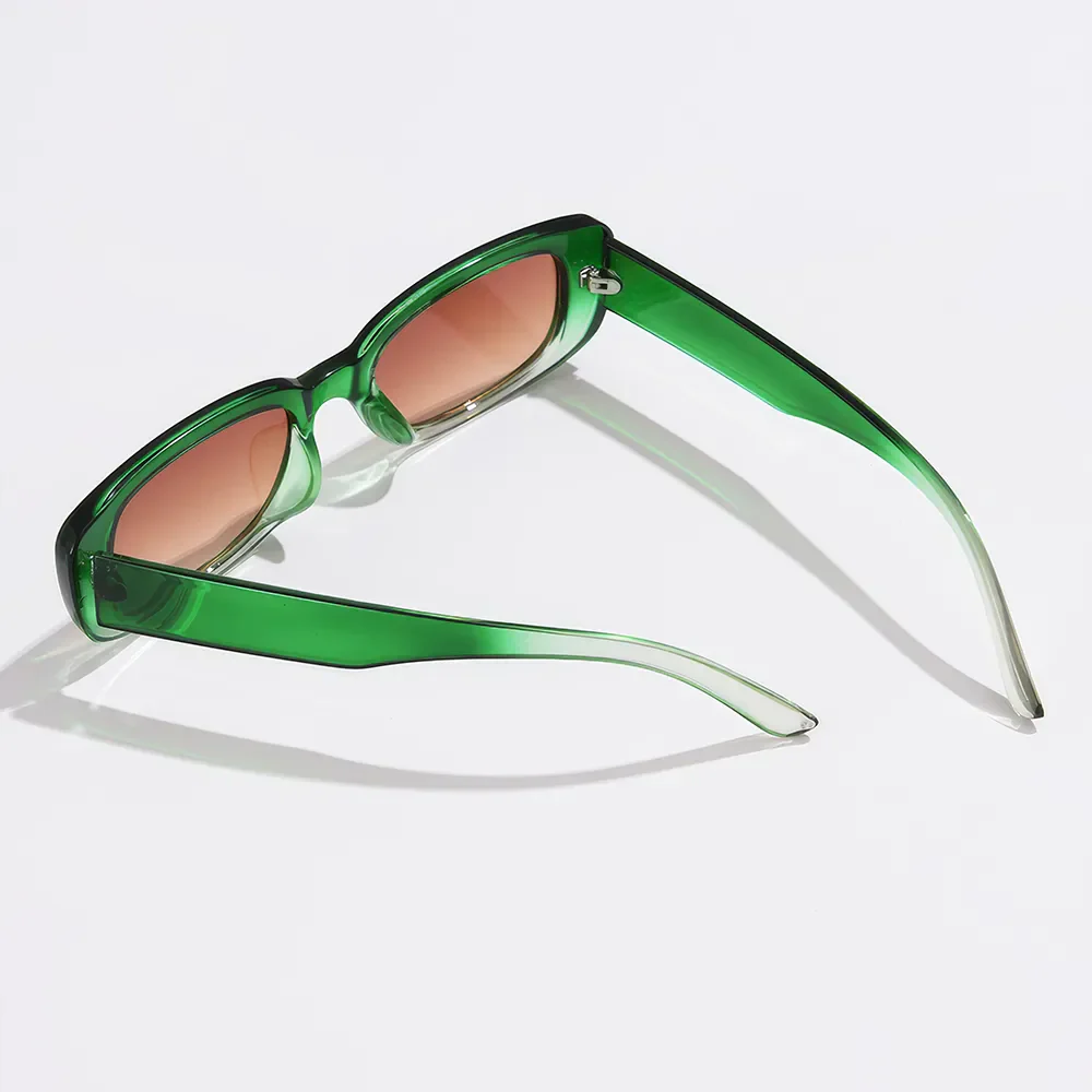 Chic Black Rectangle Sunglasses - Image 18